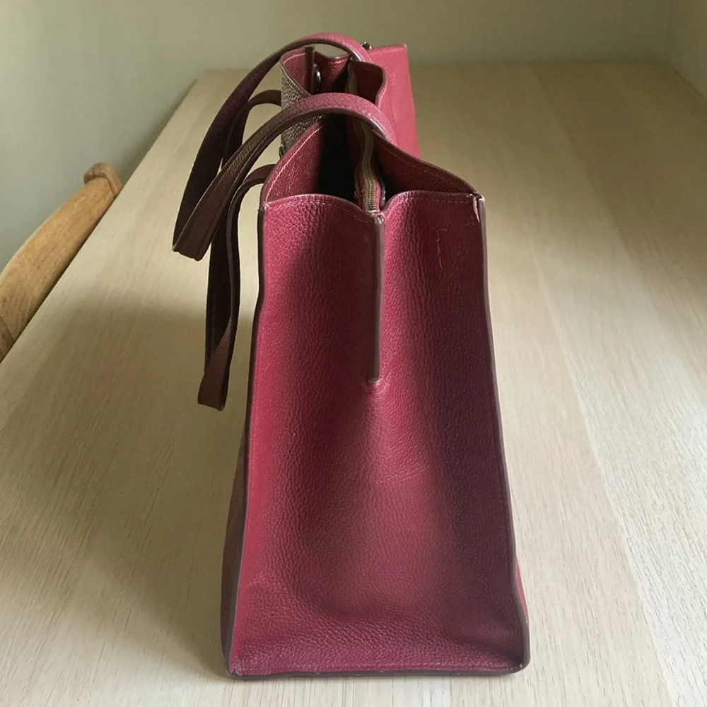 Coach structured leather